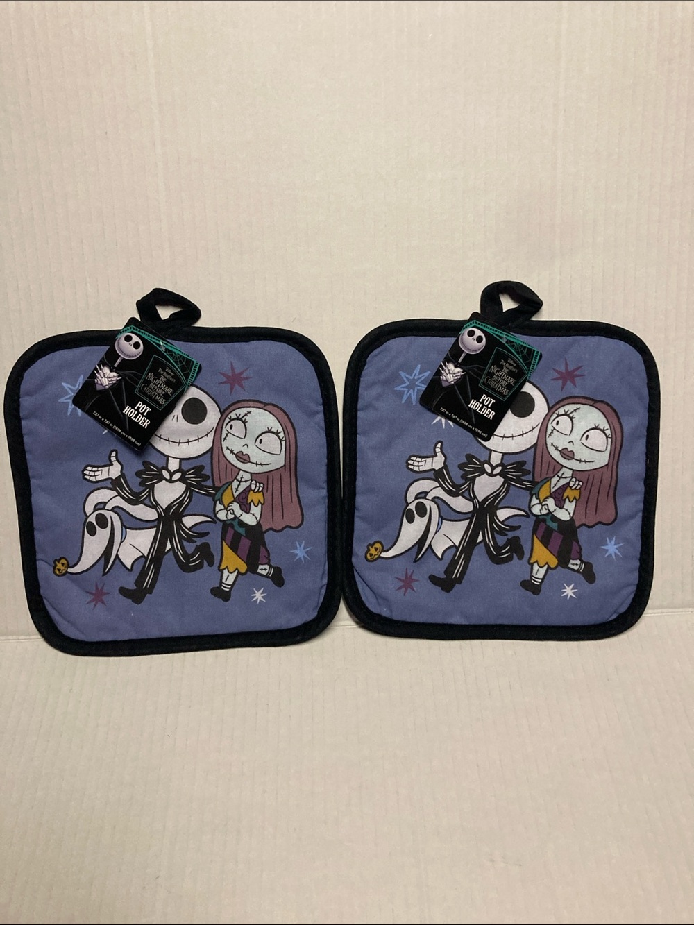 Disney Purple Jack & Sally Pot Holders (Pair)